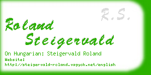 roland steigervald business card